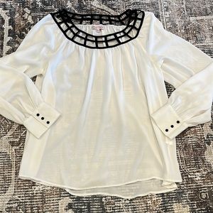 Sequin Hearts White Blouse